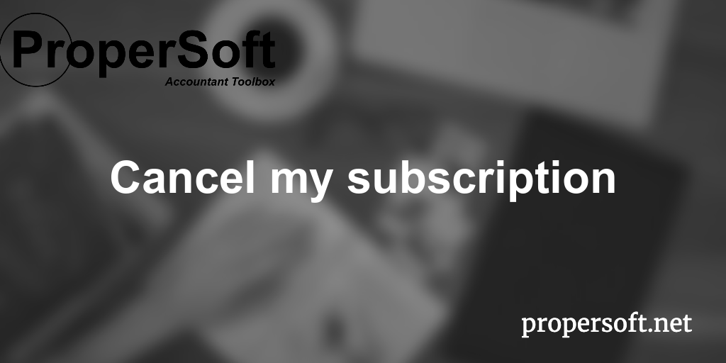 Cancel my subscription